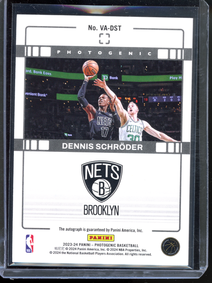 Dennis Schröder Autogramm Cracked Ice - Limitiert auf 75 I 2023-24 Panini Photogenic