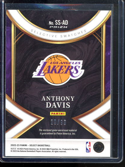 Anthony Davis Getragenes Trikotstück - Limitiert auf 99 I 2022-23 Panini Select