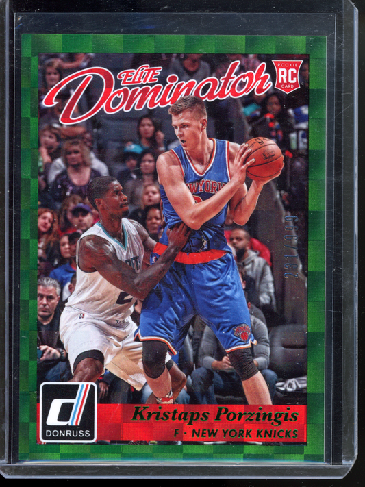 Kristaps Porzingis Elite Dominator Rookie - Limitiert auf 999 I 2015-16 Panini Donruss