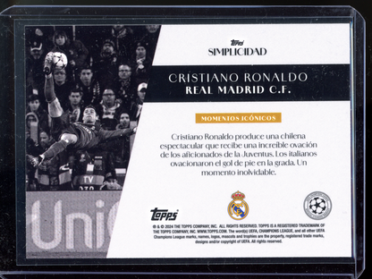 Cristiano Ronaldo Momentos Iconicos I 2023-24 Topps Simplicidad Real Madrid