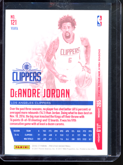 DeAndre Jordan Bonus Shots - Limitiert auf 5 I 2016-17 Panini Prestige