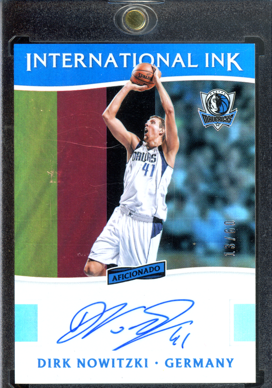 Dirk Nowitzki International Ink Autogramm - Limitiert auf 60 I 2016-17 Panini Afcionado