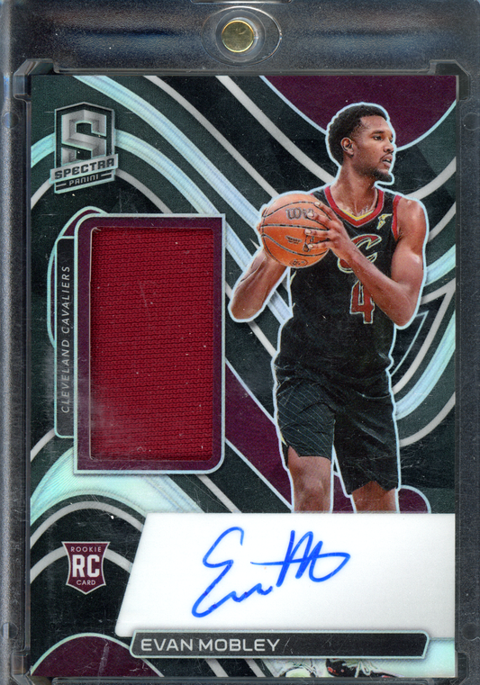 Evan Mobley Autogramm mit Trikotstück Rookie - Limitiert auf 149 I 2021-22 Panini Spectra