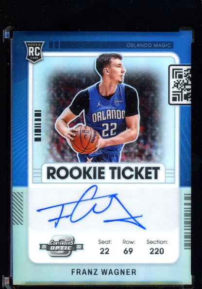 Franz Wagner Autogramm Rookie Ticket I 2021-22 Panini Prizm Contenders Optic