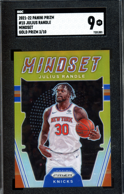 Julius Randle Mindset Gold SGC 9 - Limitiert auf 10 I 2021-22 Panini Prizm