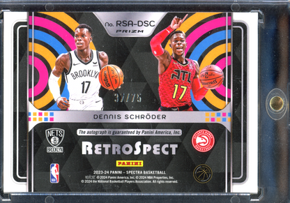 Dennis Schröder Autogramm Retrospect - Limitiert auf 75 I 2023-24 Panini Spectra