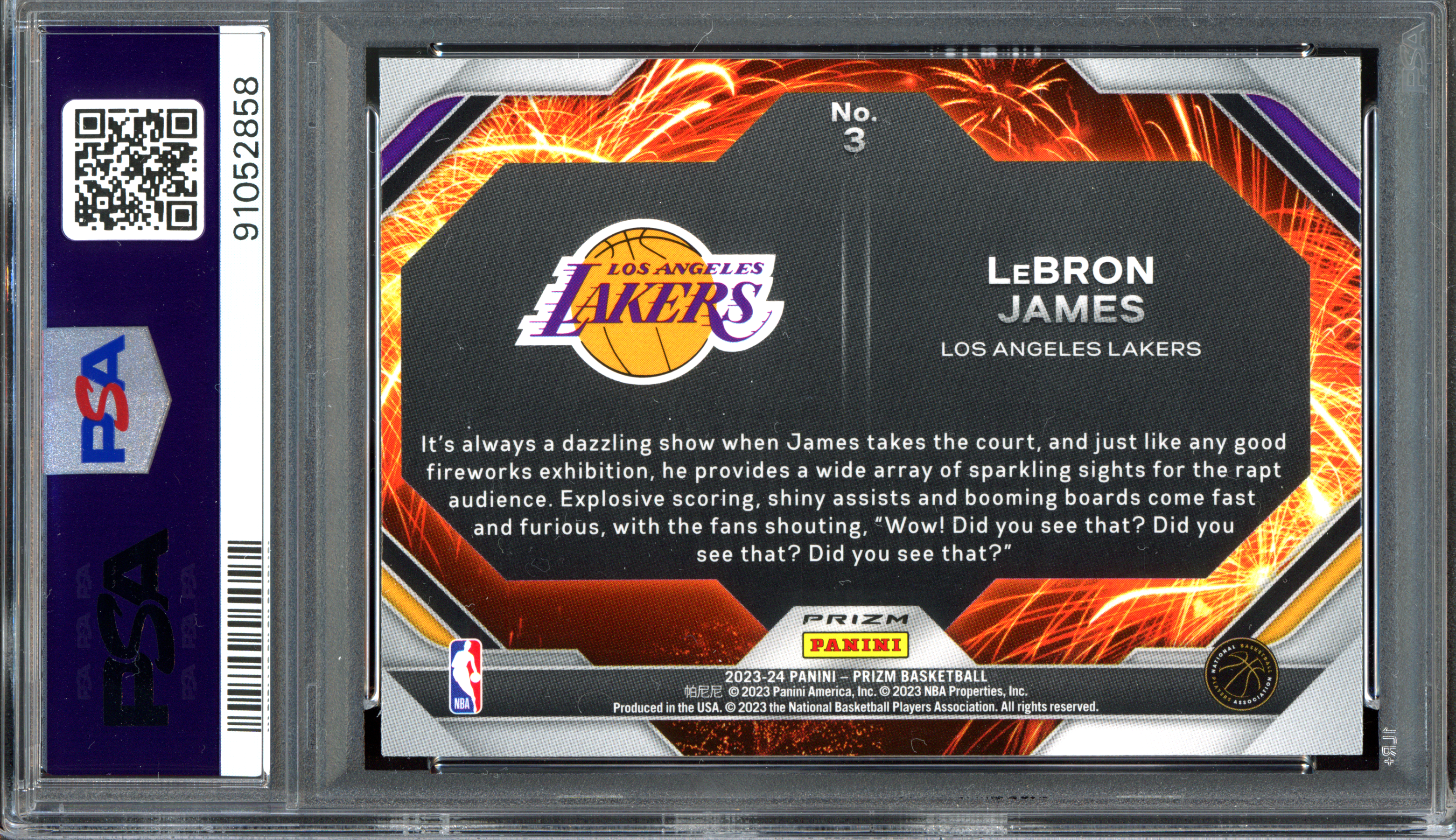 LeBron James Fireworks Silver PSA 10 I 2023 Prizm