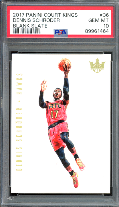 Dennis Schröder Blank Slate PSA 10 I 2017-18 Panini Court Kings