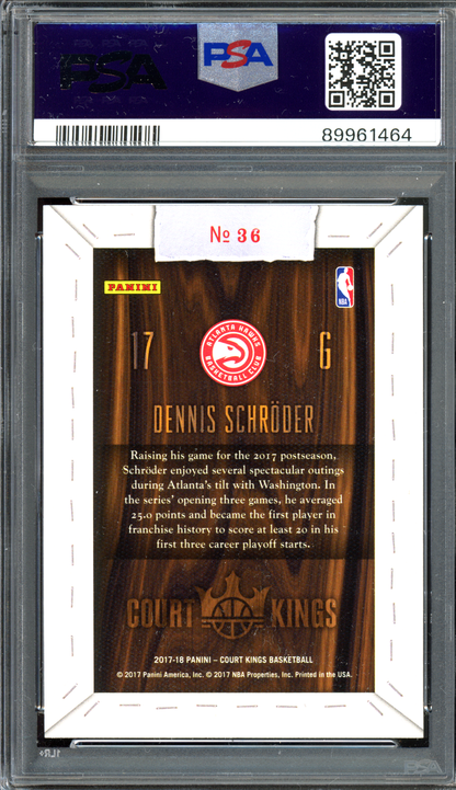 Dennis Schröder Blank Slate PSA 10 I 2017-18 Panini Court Kings