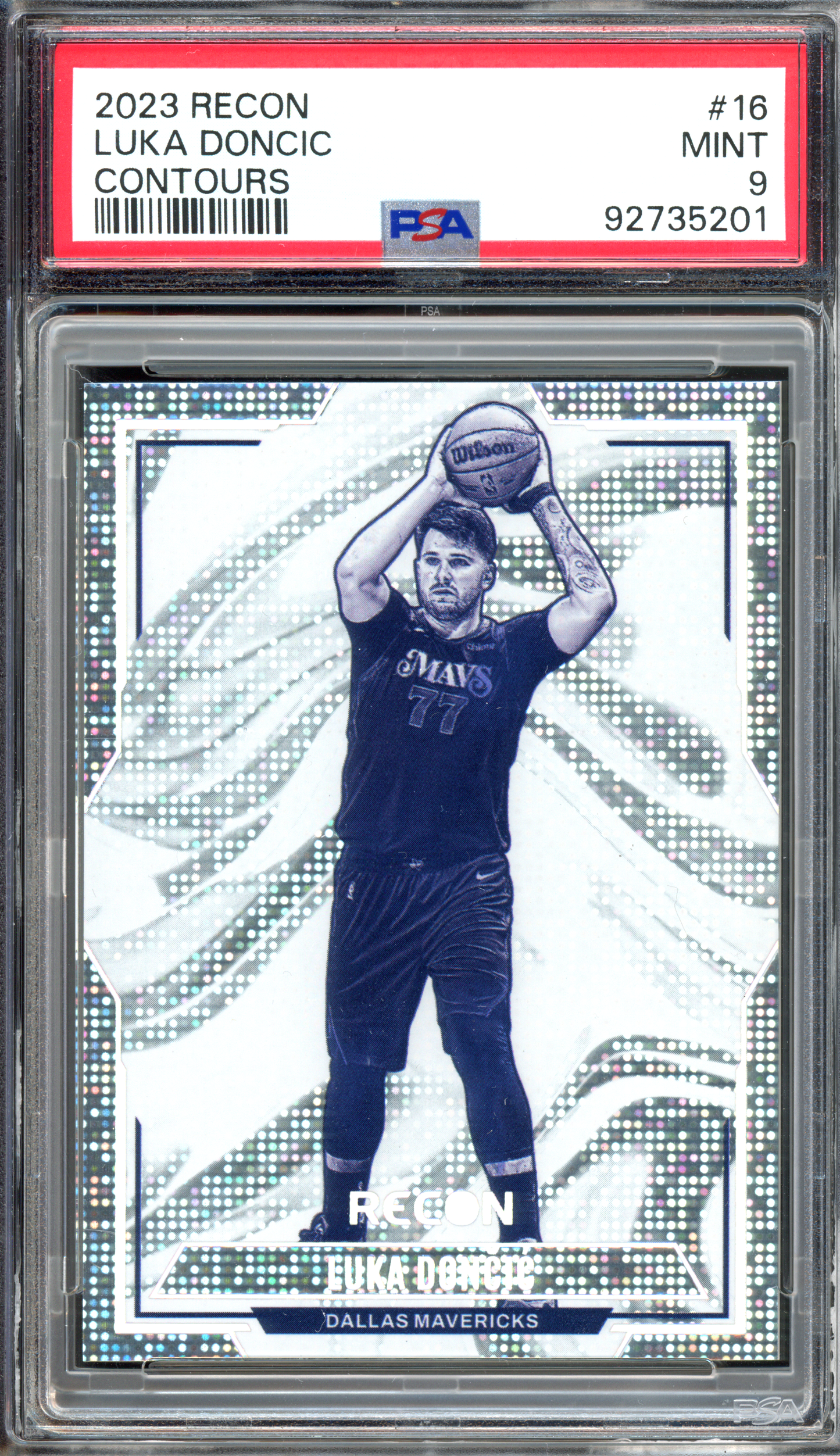 Luka Doncic Contours Case Hit PSA 9 I 2023-24 Panini Recon