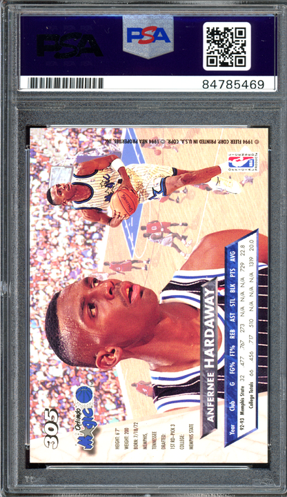 Penny Hardaway Autogramm Rookie - Authentifiziert von PSA I 1993-94 Fleer Ultra