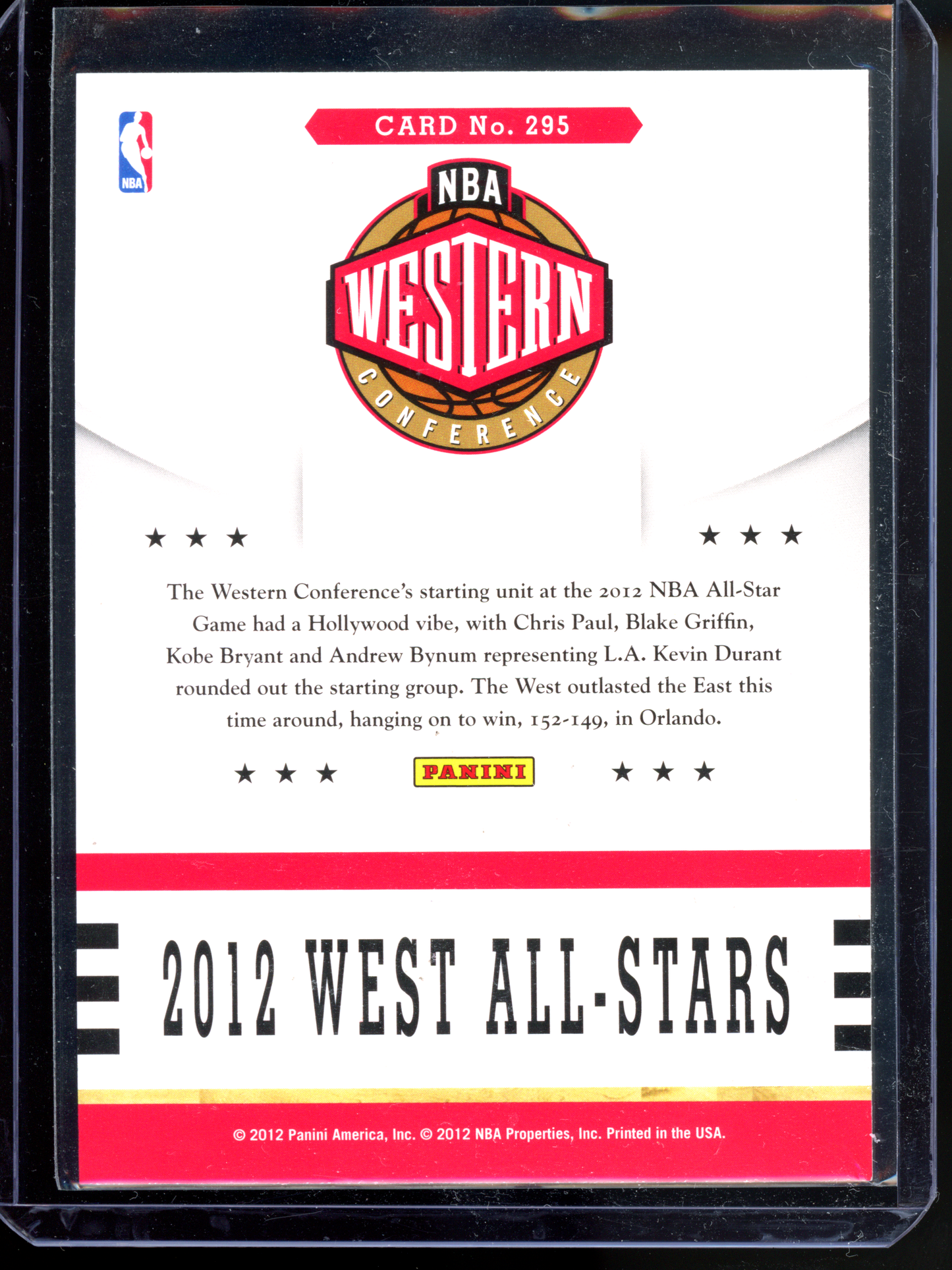 2012 West All-Stars mit Dirk Nowitzki & Kobe Bryant & Russell Westbrook & co.