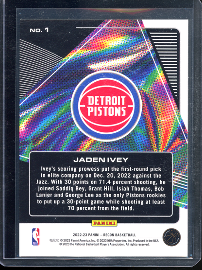 Jaden Ivey Future Legends Gold Rookie I Limitiert auf 10 I 2022-23 Panini Recon