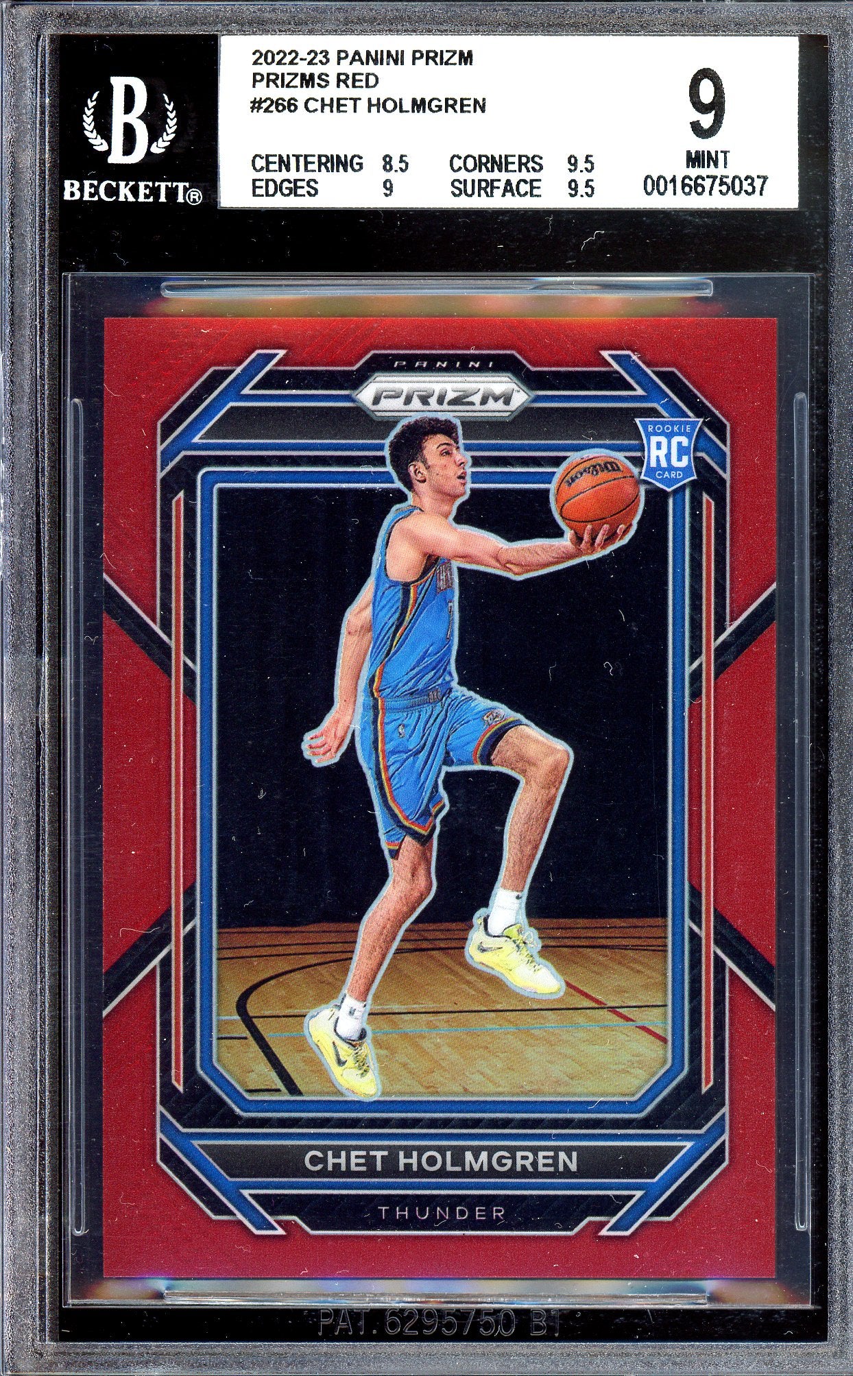 Chet Holmgren - Limitiert auf 299 - BGS 9 - 2022-23 Panini Prizm Rookie