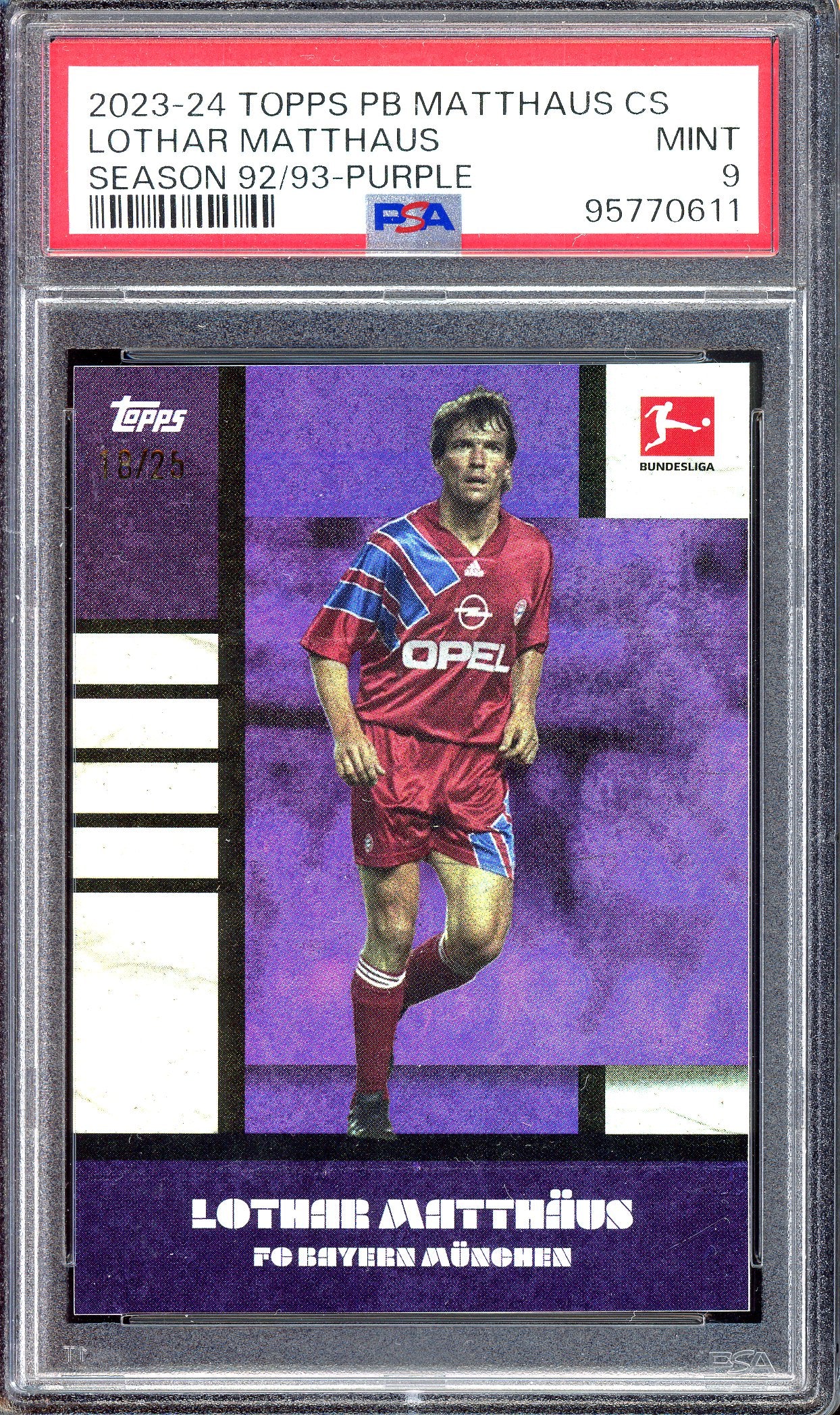 Lothar Matthaus Purple - Limitiert auf 25 - 2023-24 Topps Platinum Set